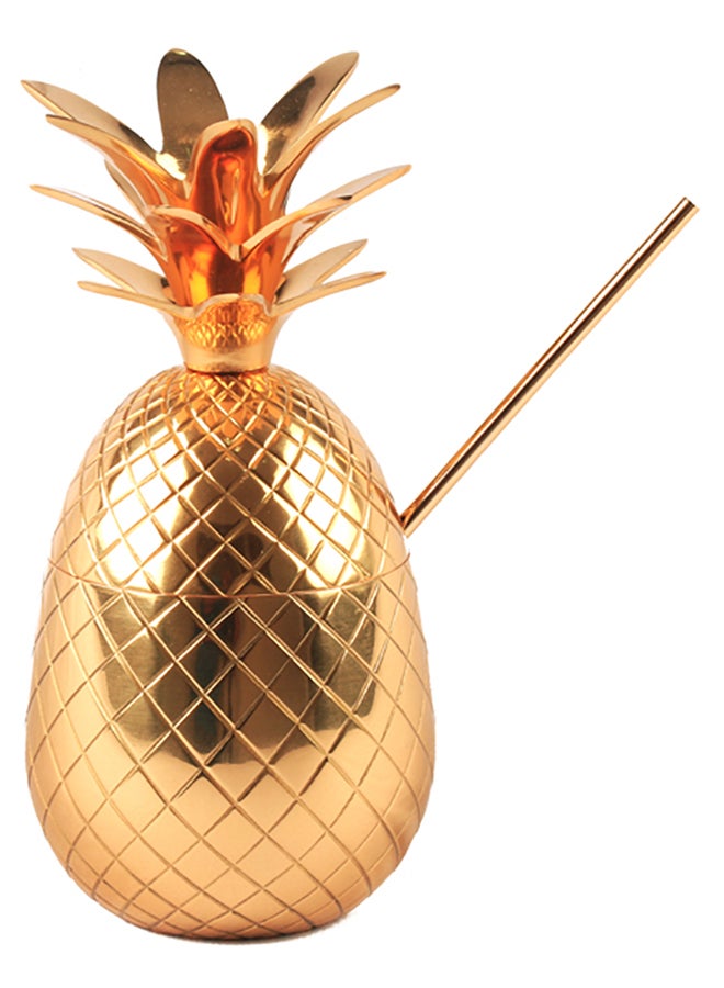 BarPros Copper Pineapple With Straw Gold
