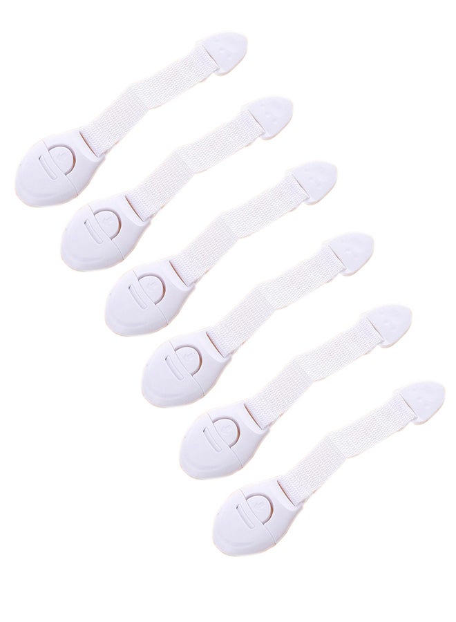 6-Piece Baby Safety Fridge Cabinet Cupboard Lock White 1 x 1 x 1cm