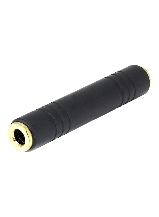 Monoprice 6.35mm Mono Jack Adaptor Black/Gold 