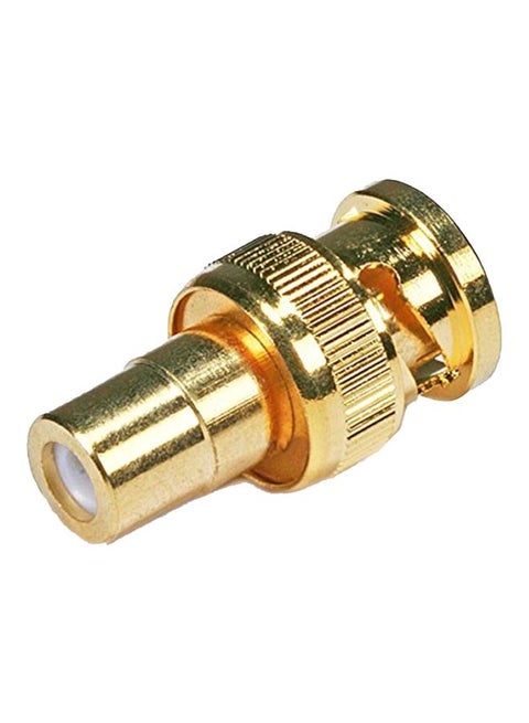 Gold Plated BNC Male To RCA Female Connector Gold/White