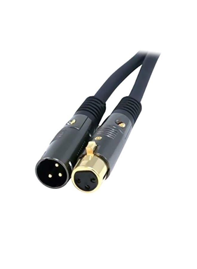 Premier Series XLR Male To XLR Female Gold Plated Cable Black/Gold - v1558070879/N25749651A_1