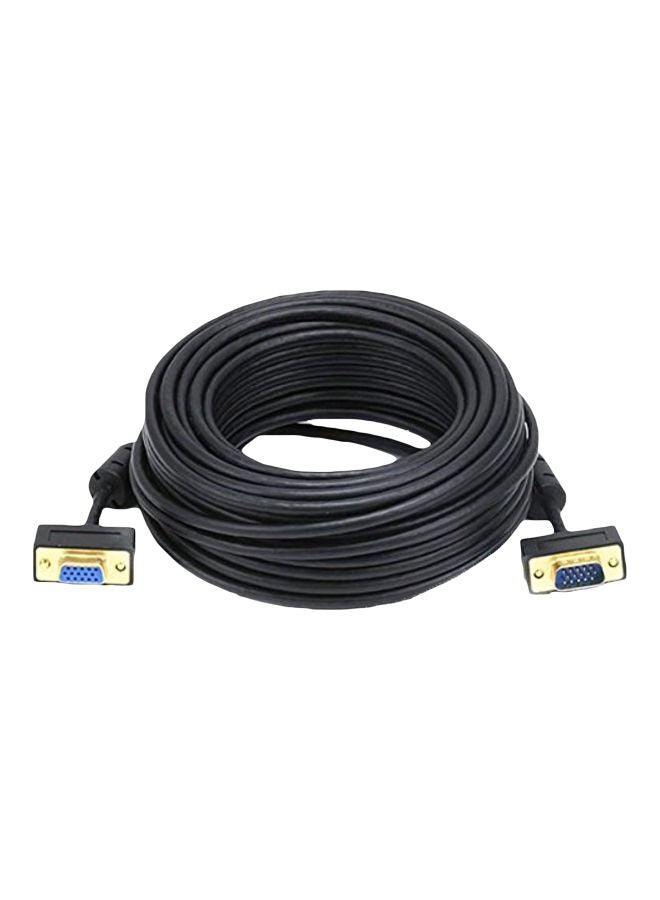 Monoprice Ultra Slim VGA Male To Female Monitor Cable Black/Gold 