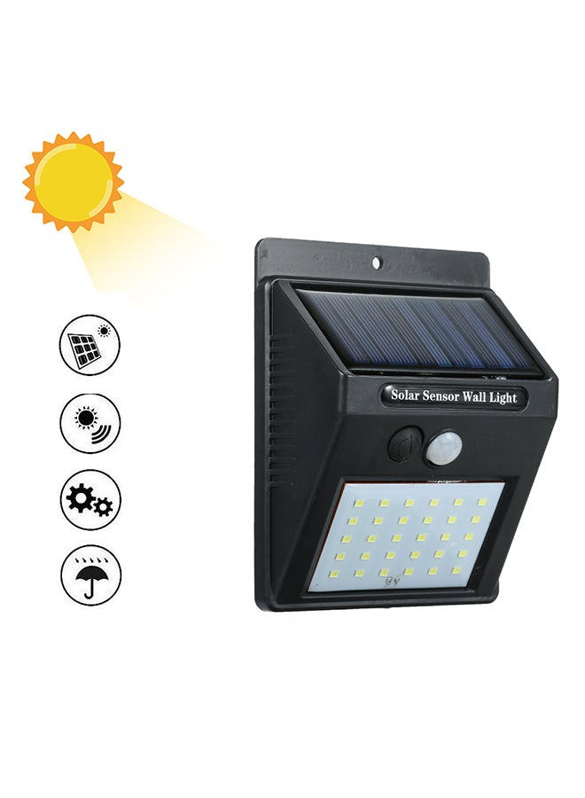30 LED Solar Power PIR Motion Sensor Waterproof Wall Light Black 0.17kg - Image 3