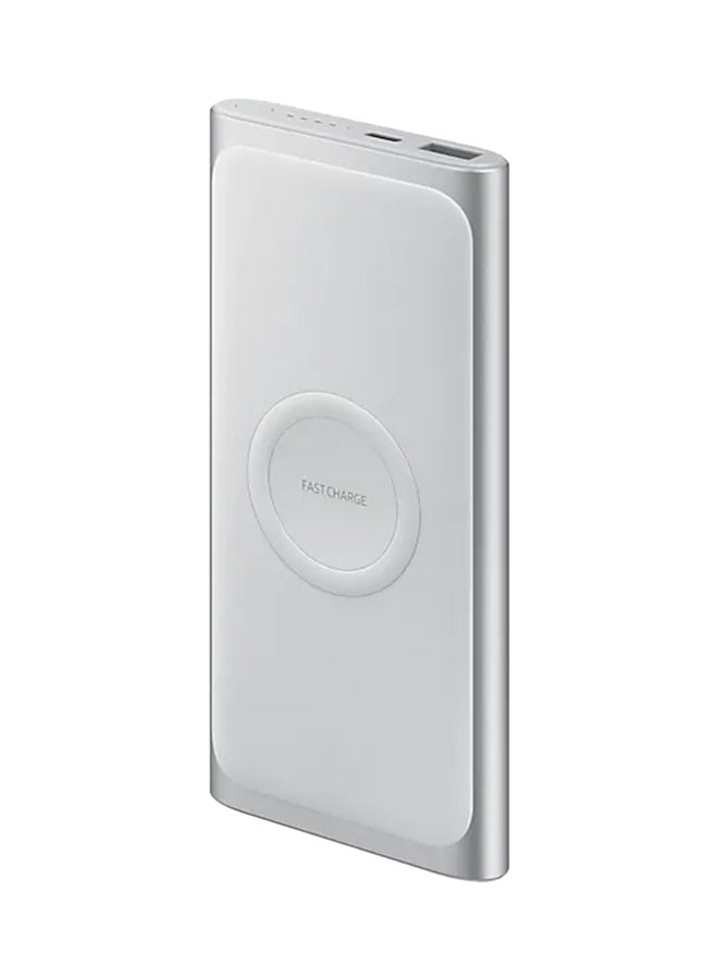 Samsung - 10000 mAh Wireless Battery Pack Power Bank Silver - Image 1