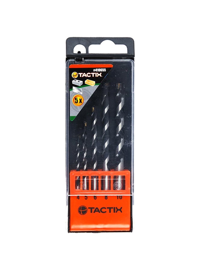 Tactix 5-Piece Bit Set Silver 