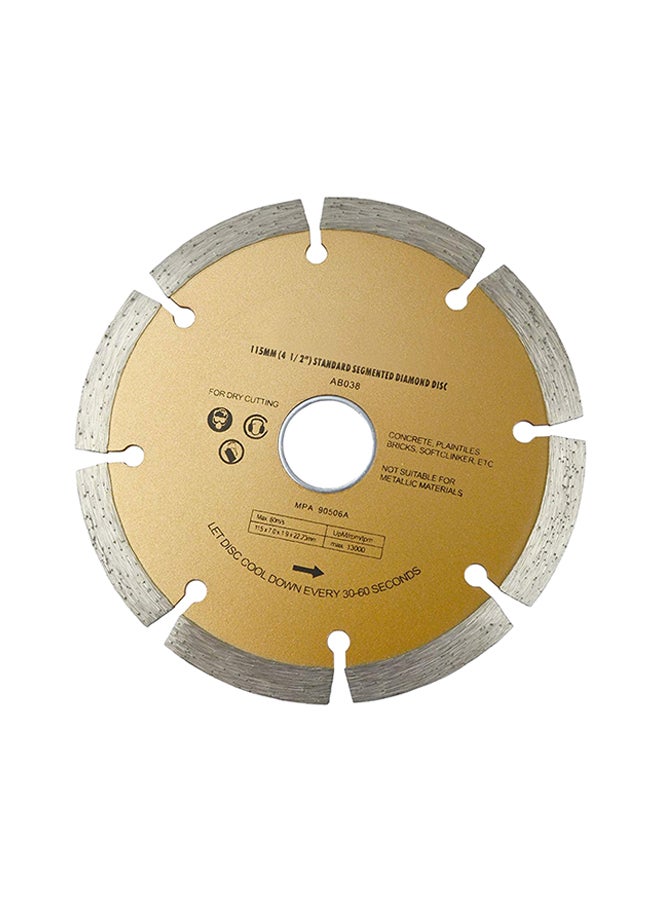 قرص تقطيع قياسي ماسي ذهبي/فضي