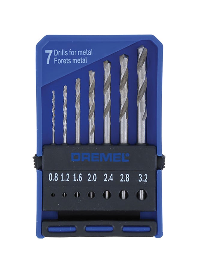 DREMEL 7-Pieces Drill Bit Set Silver 