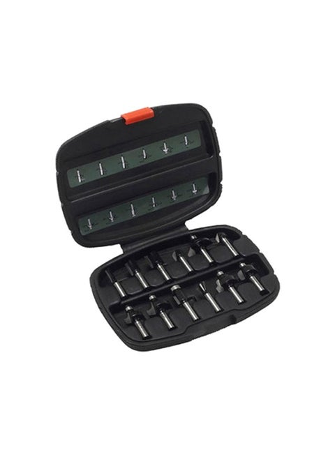 12-Piecers Tungten Carbide Router Bit Set Silver