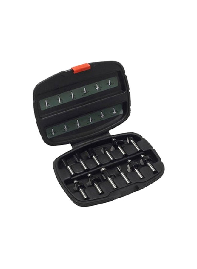 BOSCH - 12-Piecers Tungten Carbide Router Bit Set Silver - Image 1