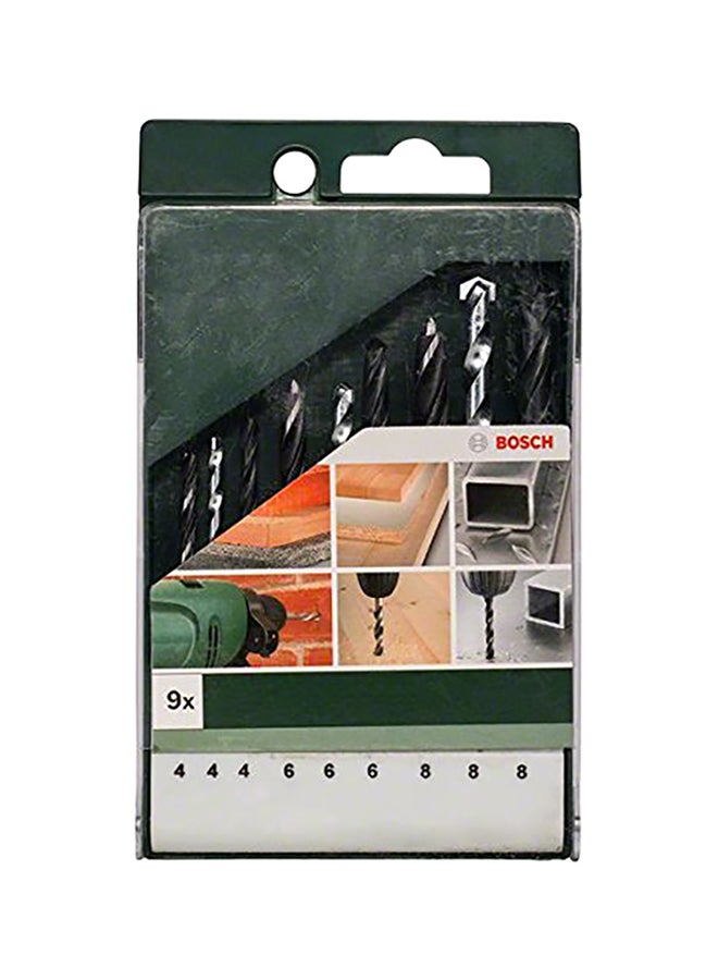 BOSCH 9-Pieces Metal & Masonry Drill Bit Set Black/Silver 