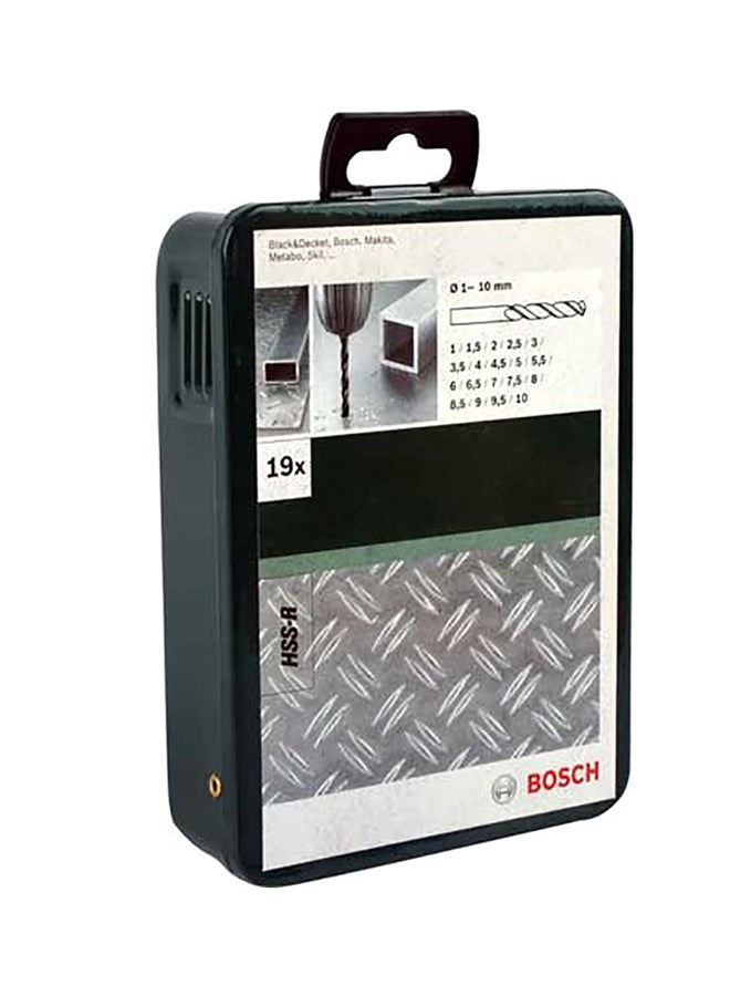 BOSCH 19-Pieces HSS Chisel Edge Drill Bit Set Grey 10cm 