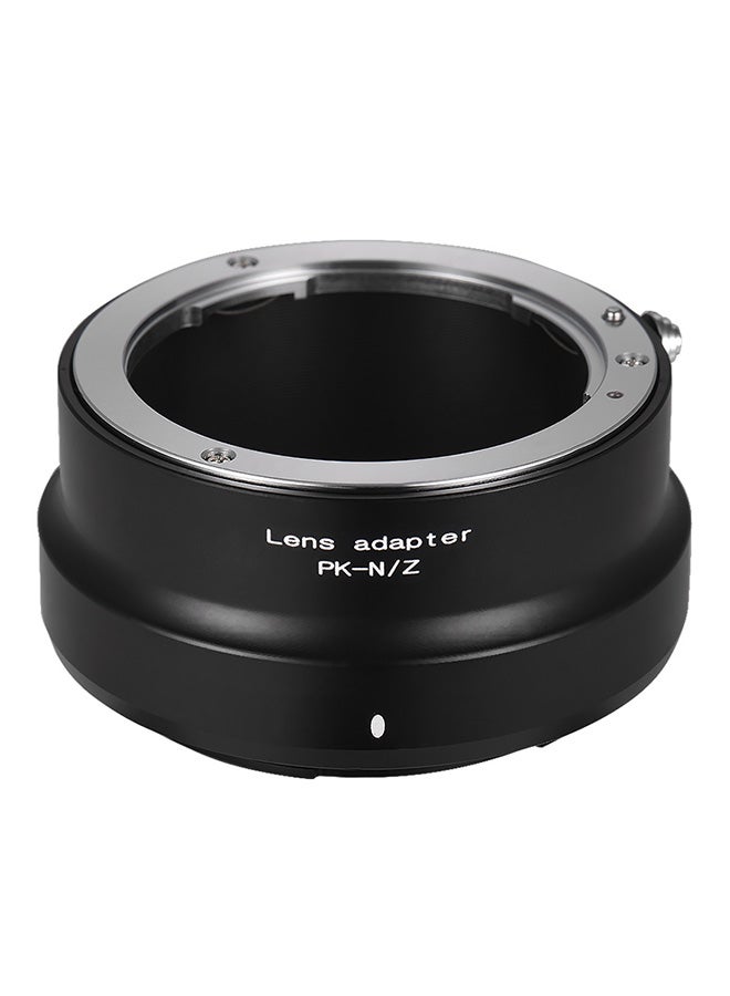 Lens Mount Adapter Ring For Pentax PK Lens To Nikon Z6 Z7 Black  - Image 1
