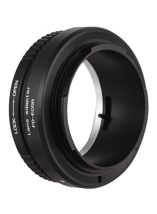 Lens Mount Adapter Ring For Canon FD Lens To Canon EOS Black  - Image 2
