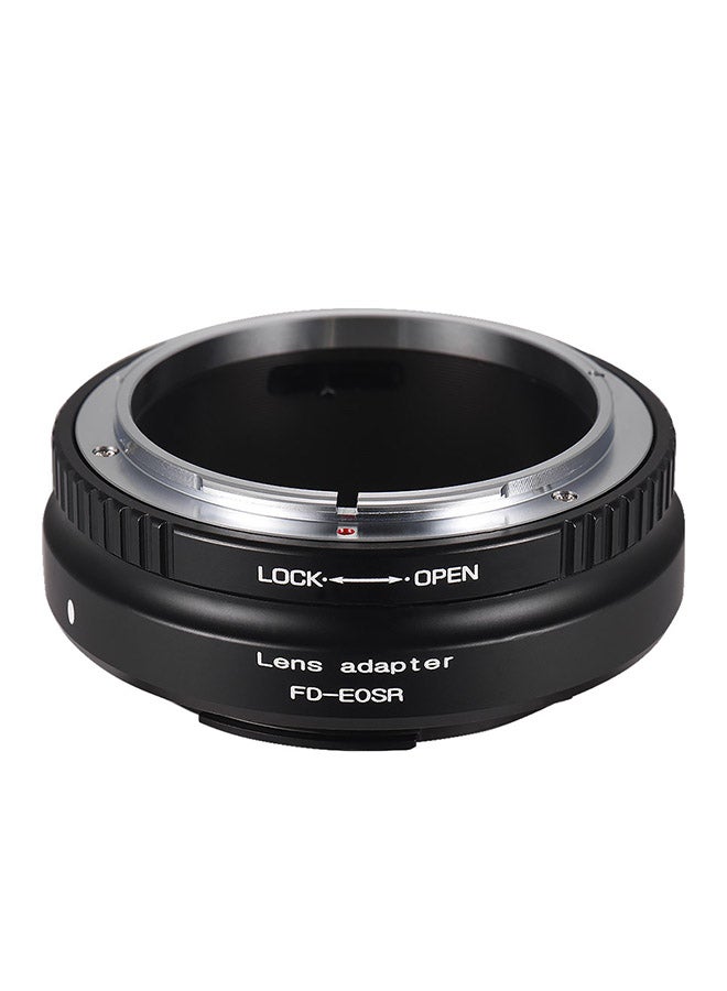 Lens Mount Adapter Ring For Canon FD Lens To Canon EOS Black  - Image 1