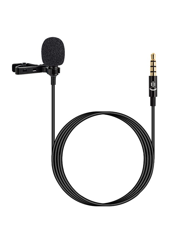 3.5mm Wired Clip-on Microphone LM10 Black  - Image 1