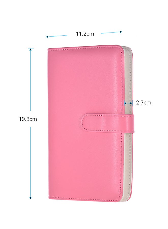 108-Pockets Portable Mini Photo Album Pink