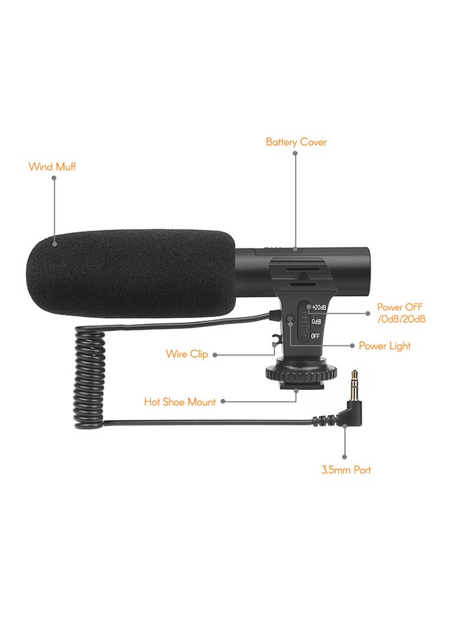 شووت ميكروفون ستيريو مكثف محمول XT-451 أسود - Image 3