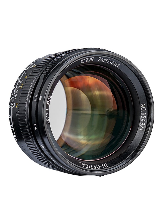 7artisans 50mm f/1.1 Manual Focus Prime Lens Fixed Focal Large Aperture For Leica Black 