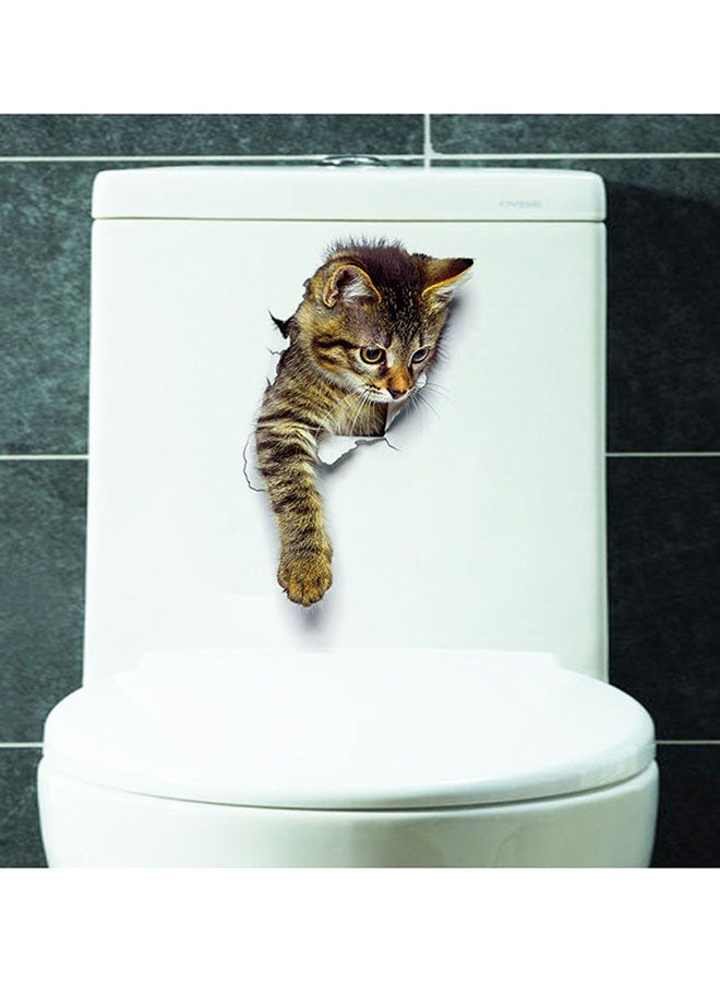 3D Cat Wall Sticker Multicolour 26x24centimeter - Image 2
