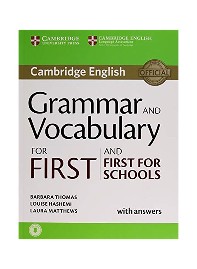 null - Grammar And Vocabulary For First And First For Schools Book With Answers And Audio Paperback English by Barbara Thomas - Image 1