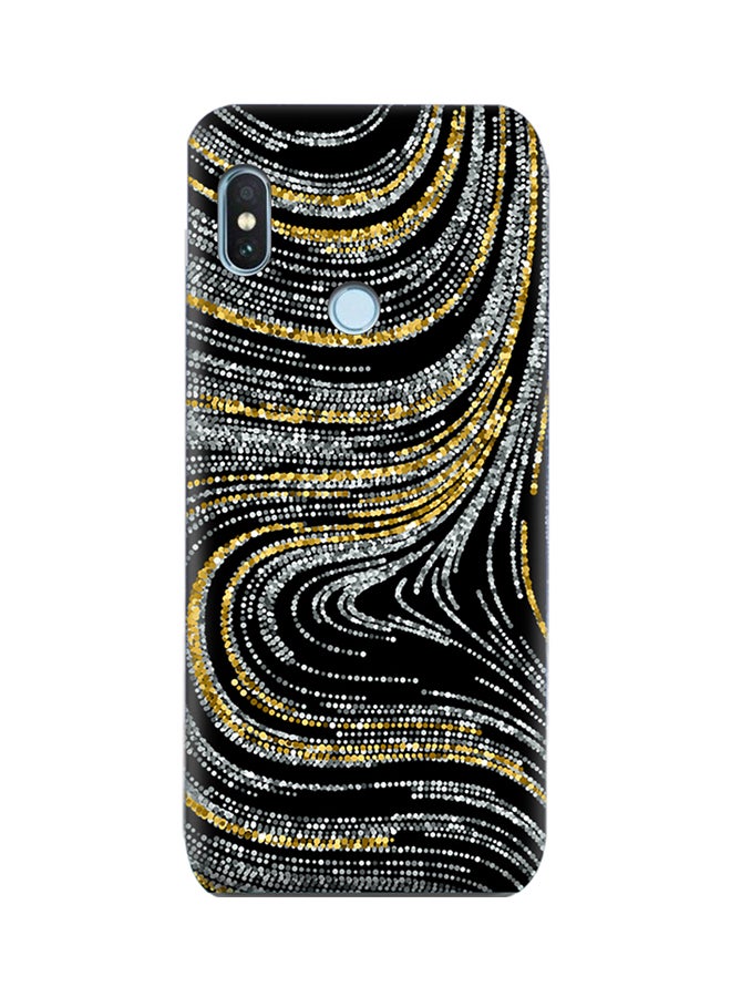 Protective Case Cover For Xiaomi Redmi Note 6 Pro Luxury Swirled Texture Pattern