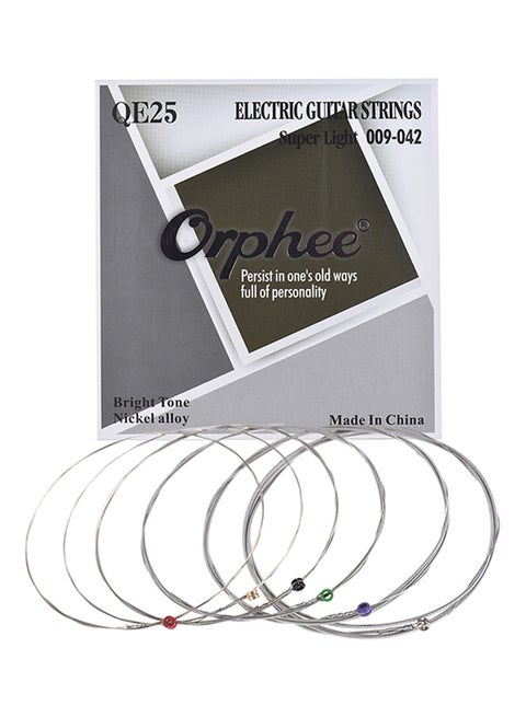 QE25 Electric Guitar String 6piece Set 009 - 042 Hexagonal Super Light Tension