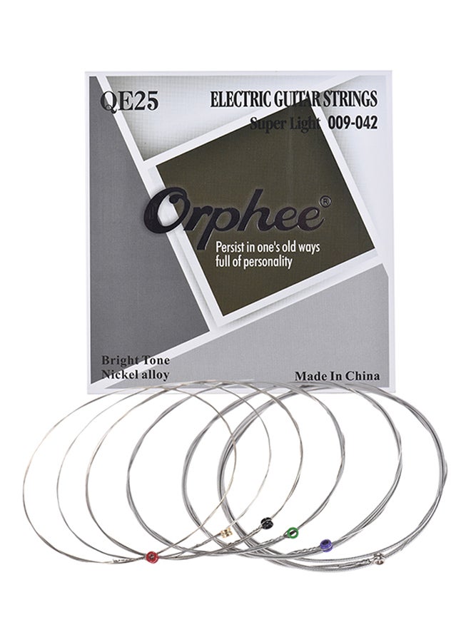 Orphee - QE25 Electric Guitar String 6piece Set 009 - 042 Hexagonal Super Light Tension - Image 1