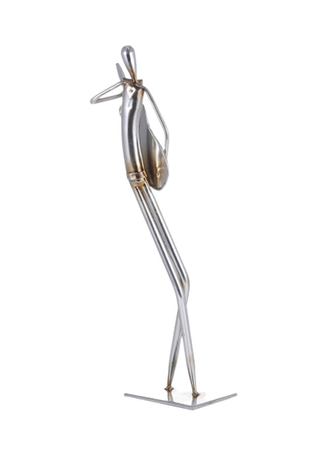 توراتس منحوتة من المعدن على شكل عازف جيتار كهربائي فضي - Image 2