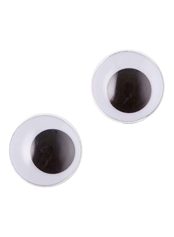 داريس طقم ملصقات بيست أون آيز على شكل عيون من 96 قطعة أبيض/أسود - Image 1