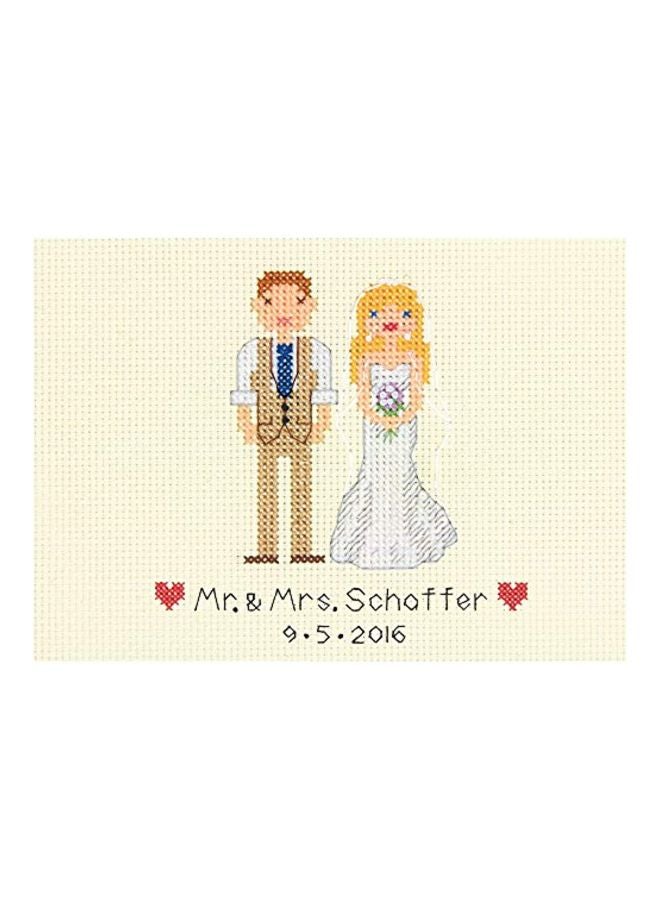 Dimensions Wedding Record Counted Cross Stitch Kit White/Beige/Grey - Image 5