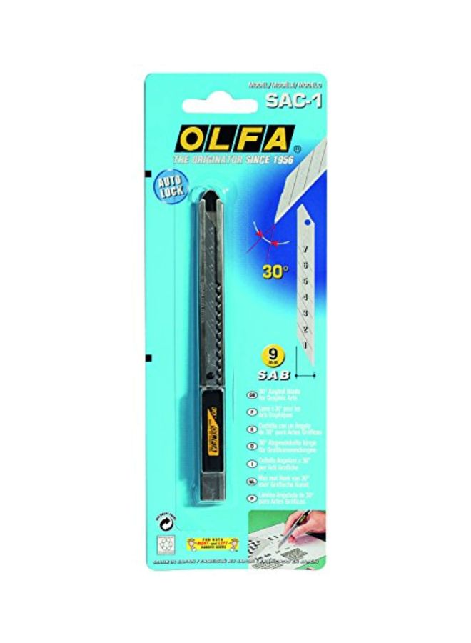 OLFA Stainless Steel Graphics Knife Silver/Black/Yellow  - Image 4