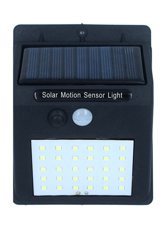 30 LED Solar Powered Infrared Motion Sensor Wall Light Black 12 x 9.5cm - Image 1