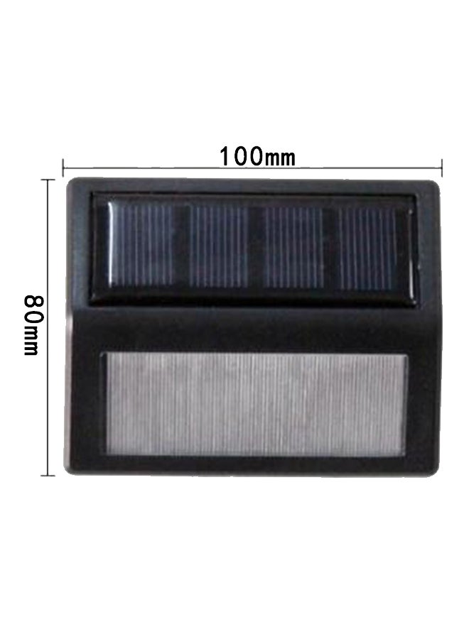 6 LED Solar Power Wall Lamp Black 10 x 8cm - Image 2