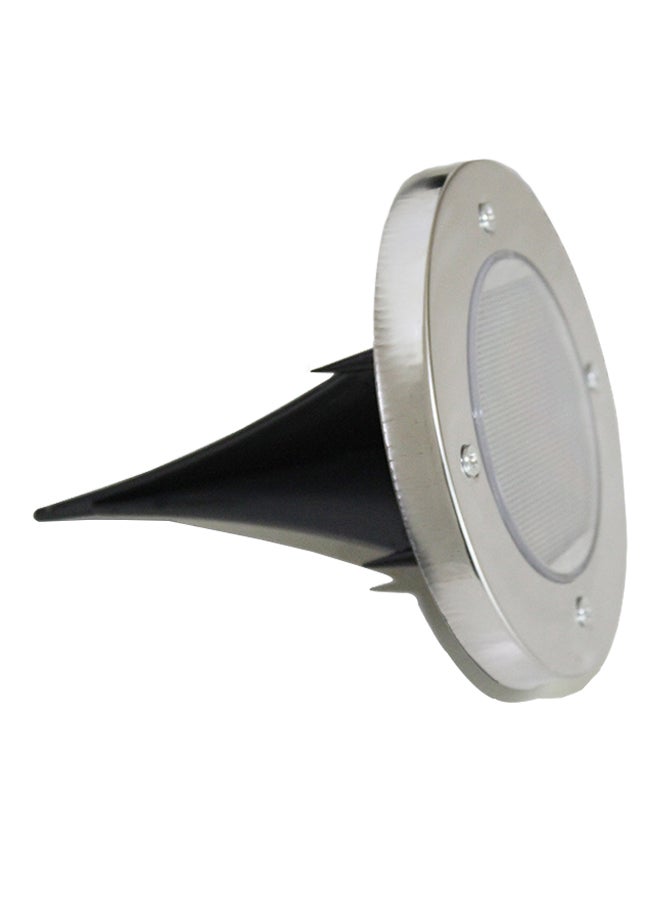 2 LED Solar Power Lawn Light Silver/Black 13 x 11.5cm - Image 2
