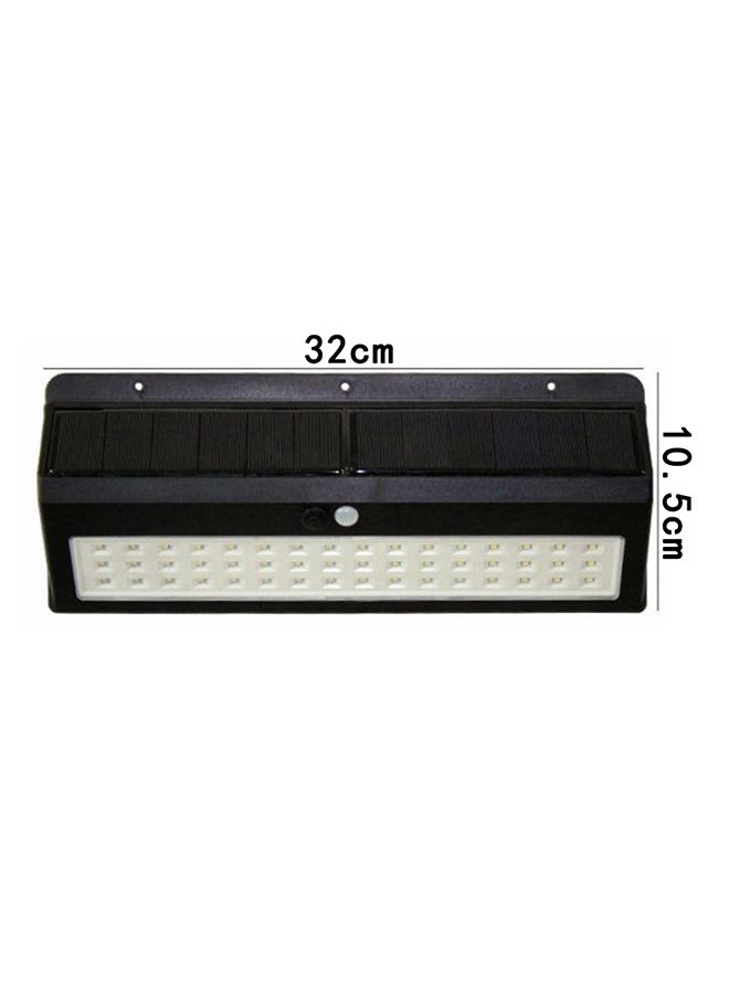 48 LED Solar Power Human Body Sensor Wall Lamp Black 32 x 11cm - Image 2