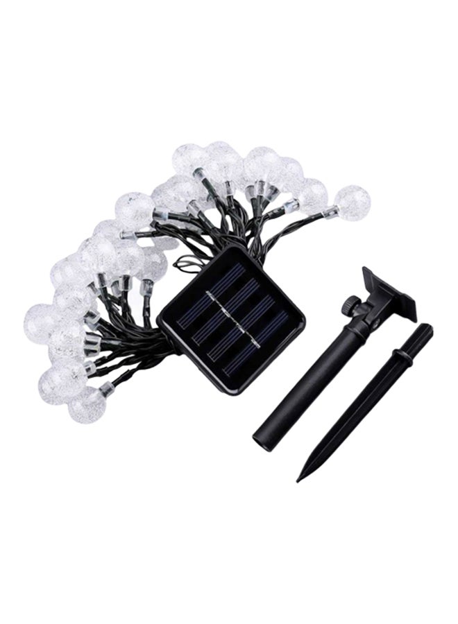 LED Solar Power Outdoor Bubble Beads Decorative Lights 50 Meters Silver/Black 12 x 6centimeter - Image 2