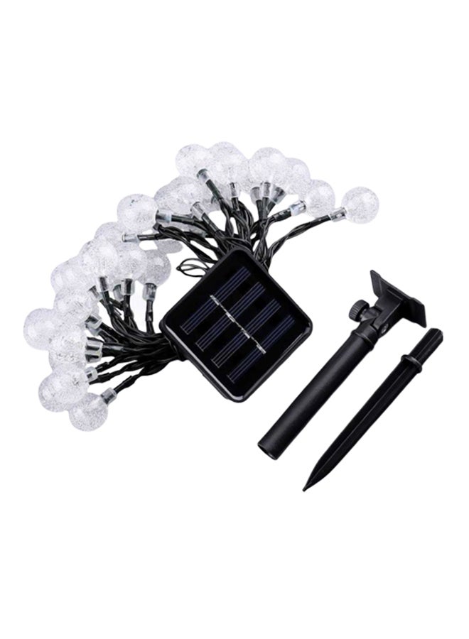 LED Solar Power Outdoor Bubble Beads Decorative Lights 50 Meters Clear/Black 12 x 6cm - Image 3