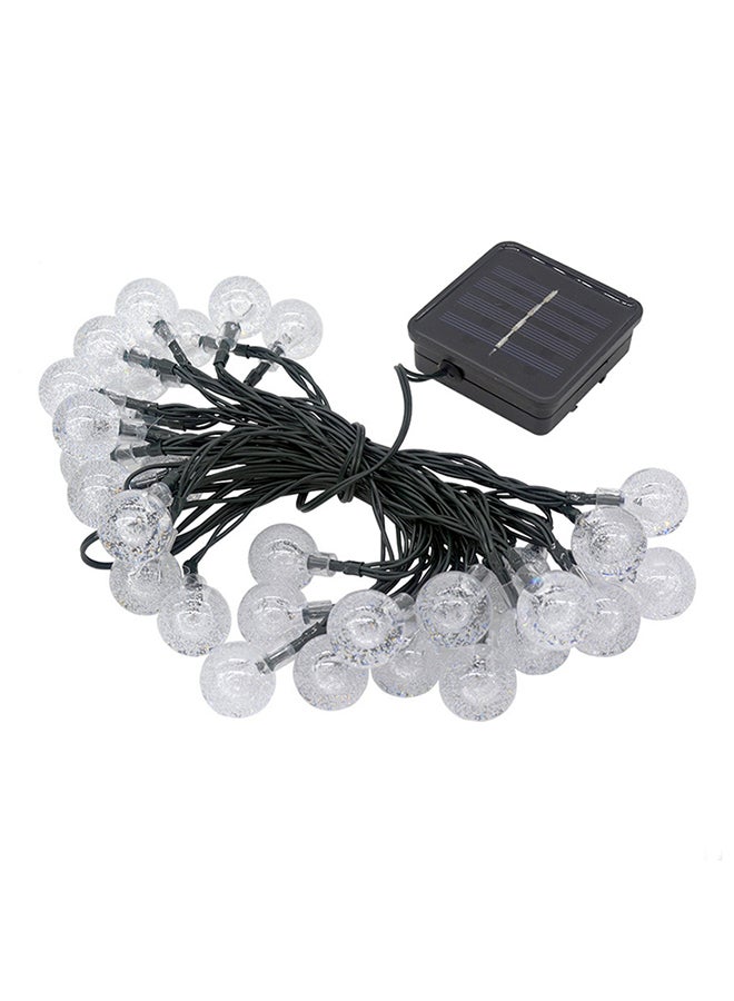 LED Solar Power Outdoor Bubble Beads Decorative Lights 50 Meters Silver/Black 12 x 6centimeter - Image 1