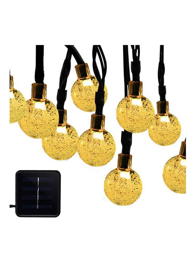 LED Solar Power Outdoor Bubble Beads Decorative Lights 50 Meters Clear/Black 12 x 6cm - Image 2