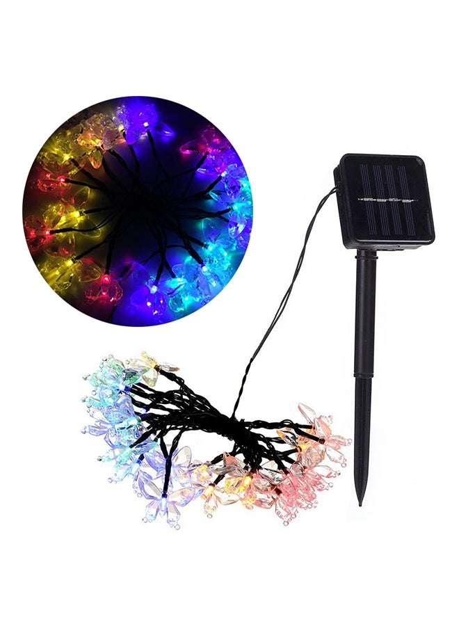 20 LED Solar Power Outdoor Butterfly Decorative Lights 4.8 Meters Clear/Black 12 x 6cm - Image 1