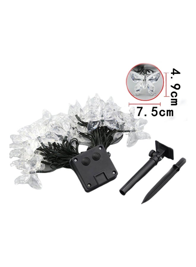 20 LED Solar Power Outdoor Butterfly Decorative Lights 4.8 Meters Clear/Black 12 x 6cm - Image 4