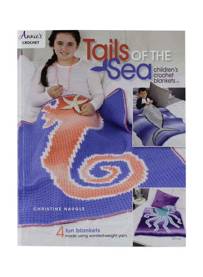 4-Piece Fun Crochet Blanket Set Purple/Red/Orange