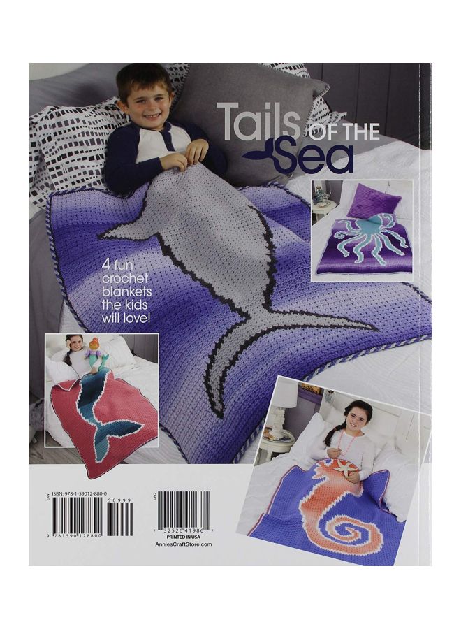 4-Piece Fun Crochet Blanket Set Purple/Red/Orange