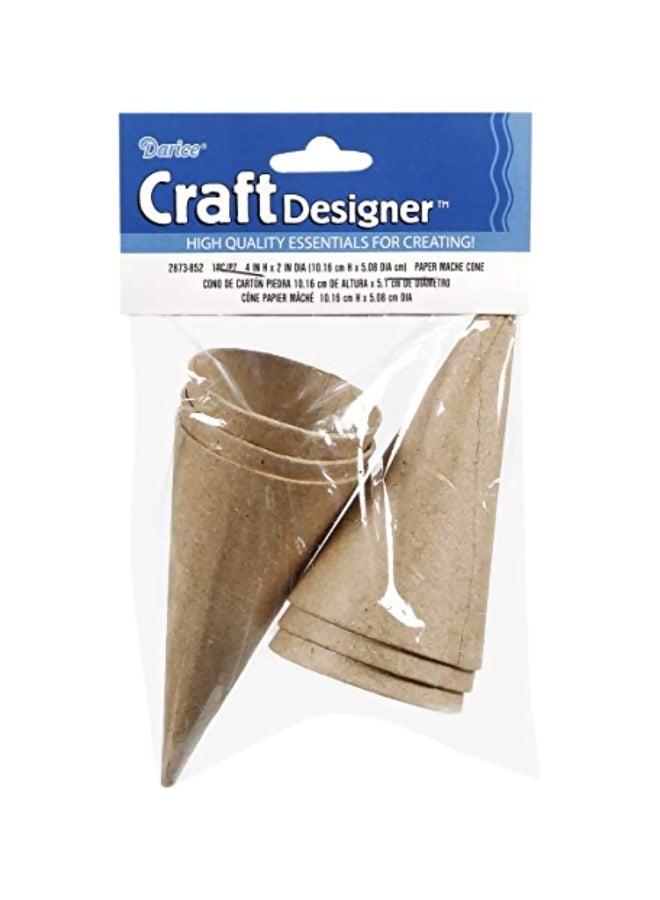 داريس 6 قطع من قراطيس من العجينة الورقية بيج - Image 3