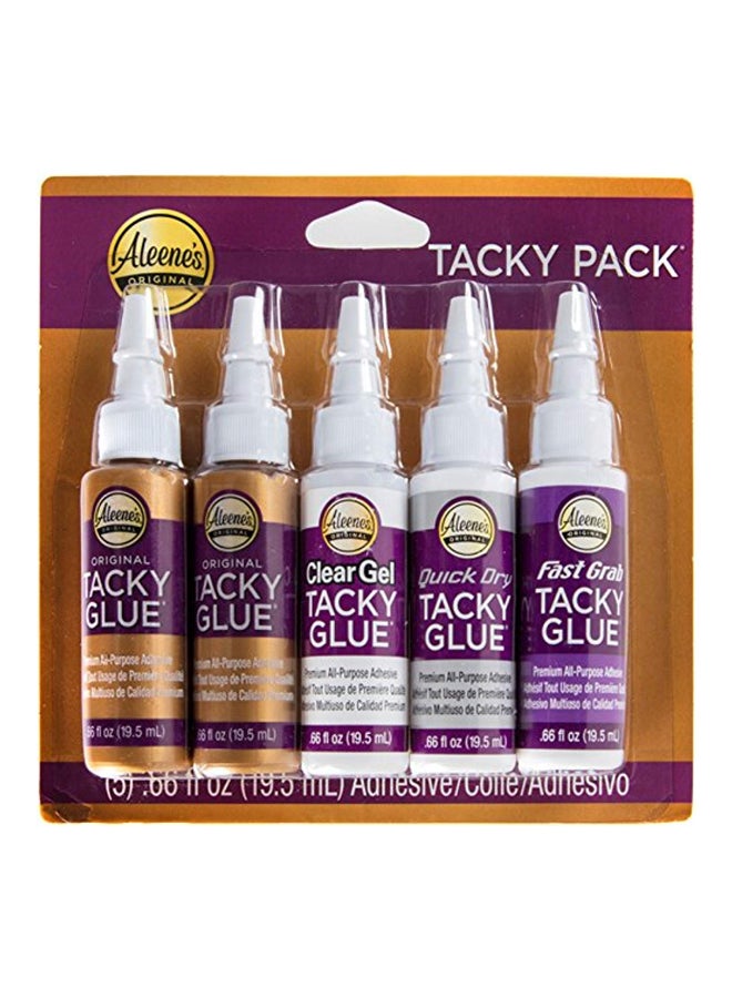 Aleene's 5-Piece Tacky Glue Clear 