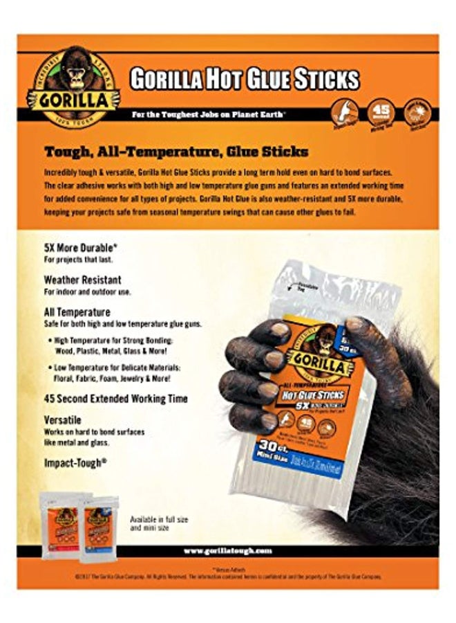 30 قطعة من أعواد الصمغ الساخن شفاف - Image 3