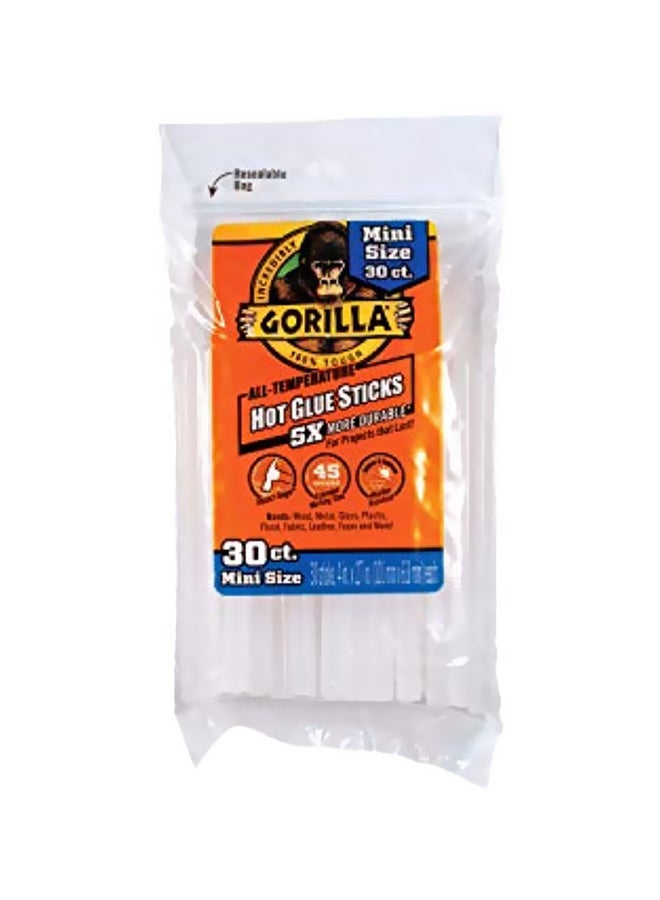 30 قطعة من أعواد الصمغ الساخن شفاف - Image 1