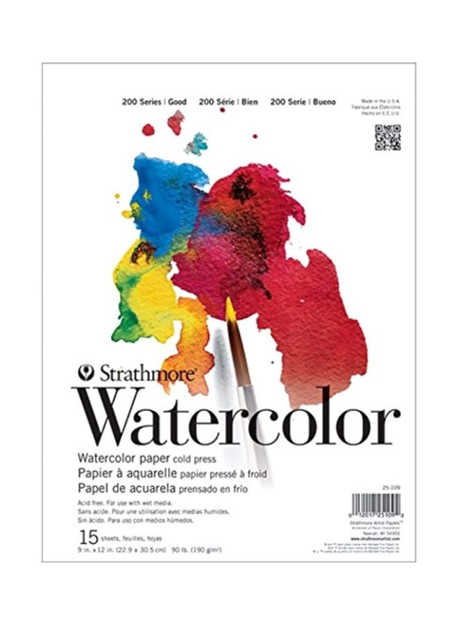 Strathmore Watercolor Paper Pad White