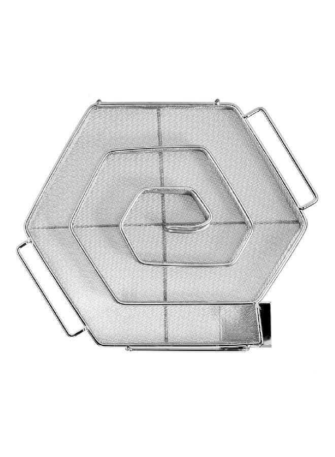 LIXADA - BBQ Stainless Steel Smoking Grill Box Silver - Image 1