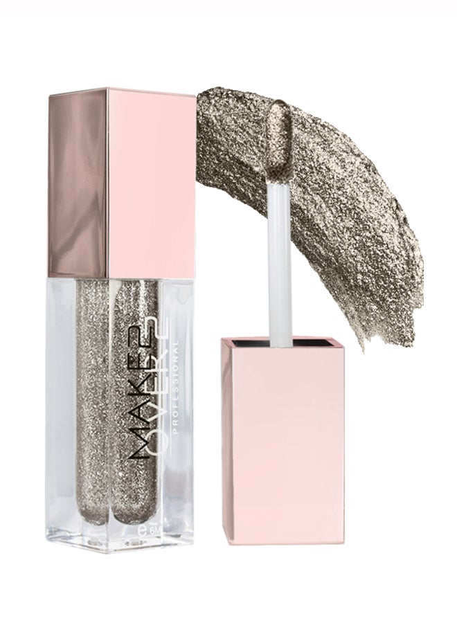 ميك اوفر22 ظلال العيون السائل فضي فاتح